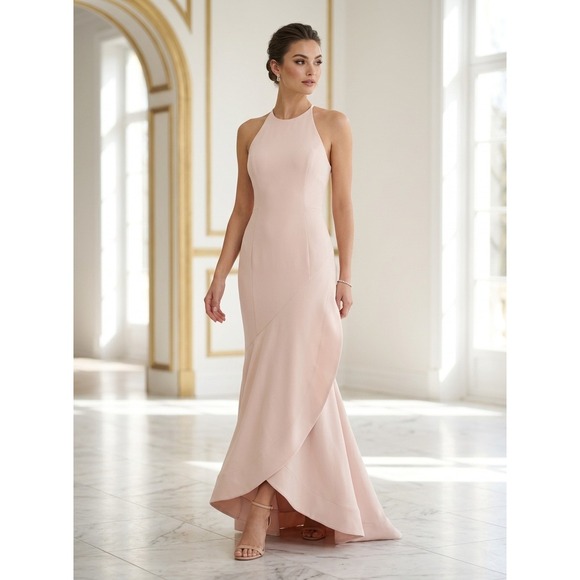 KEEPSAKE the Label Dresses & Skirts - Keepsake The Label Maxi Dress Women Pink Halter Neck Tulip Wrap Size 6 NWT